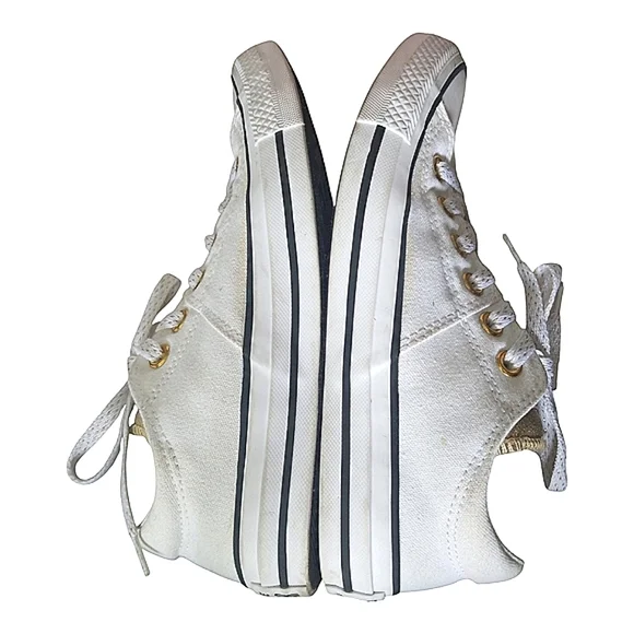 Converse White and Gold Sneakers - Picture 6 of 9